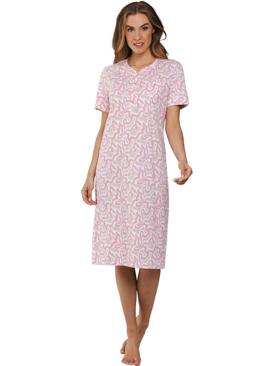 Nightdress with buttons 115cm 111251-112-1 210 pink